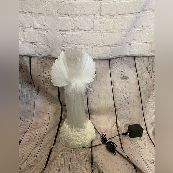 #57071 HERALDING HIS BIRTH‎ FIBER OPTIC ELECTRIC LIGHTED ANGEL Christmas Vintage - Picture 6 of 14